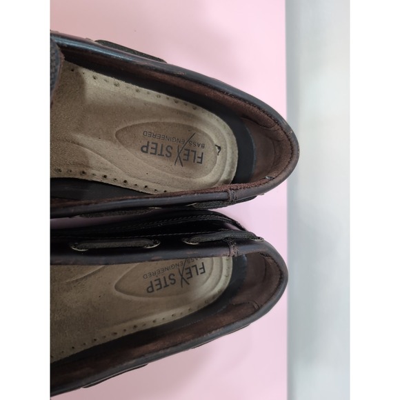 Bass Men\'s Brown Leather Tassel Clark‎ Flex Loafers Slip-On Dress Shoes Size 10M main image 9